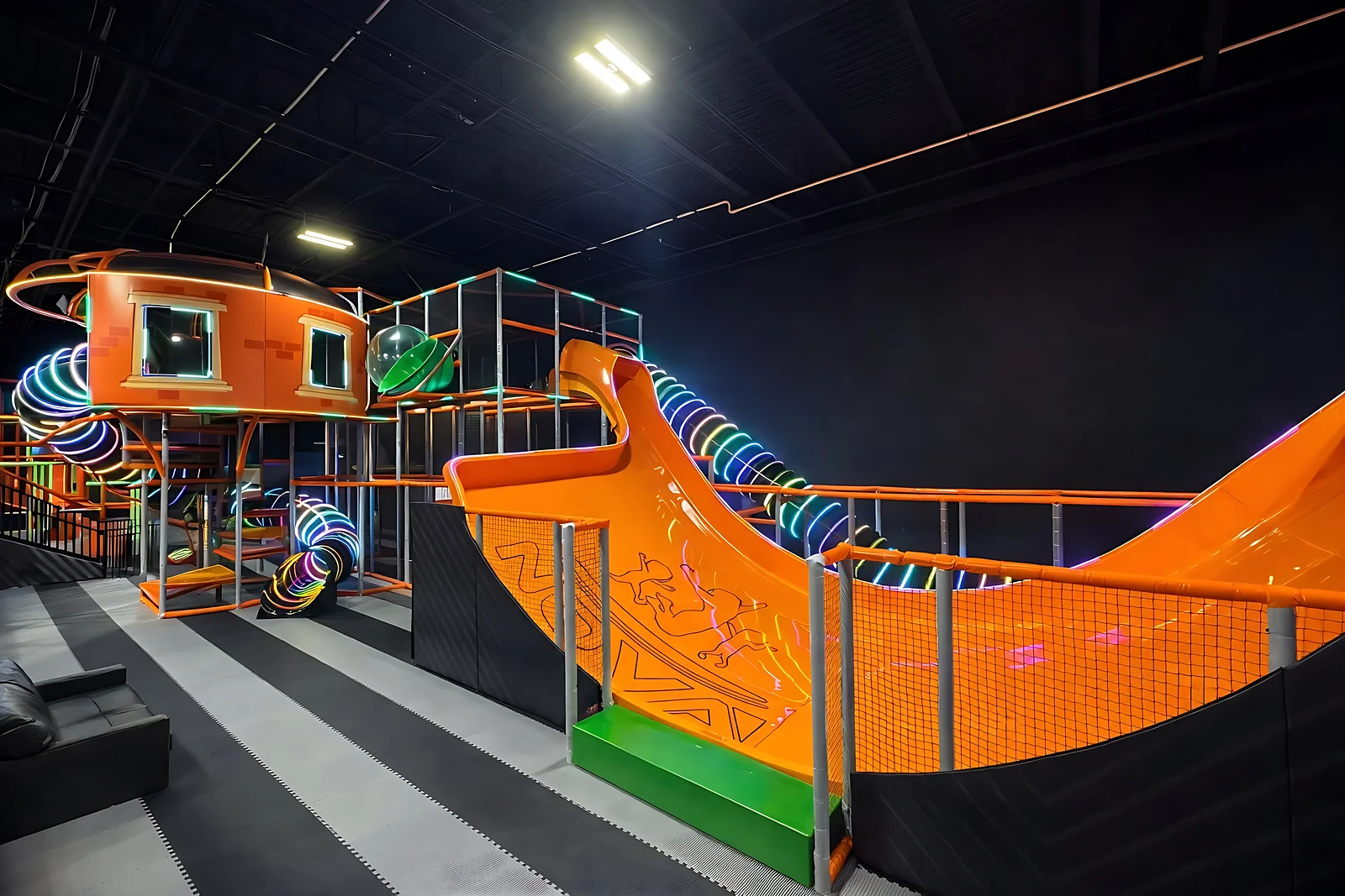 Warped wall ramp at Nova Adventure Park East Hartford